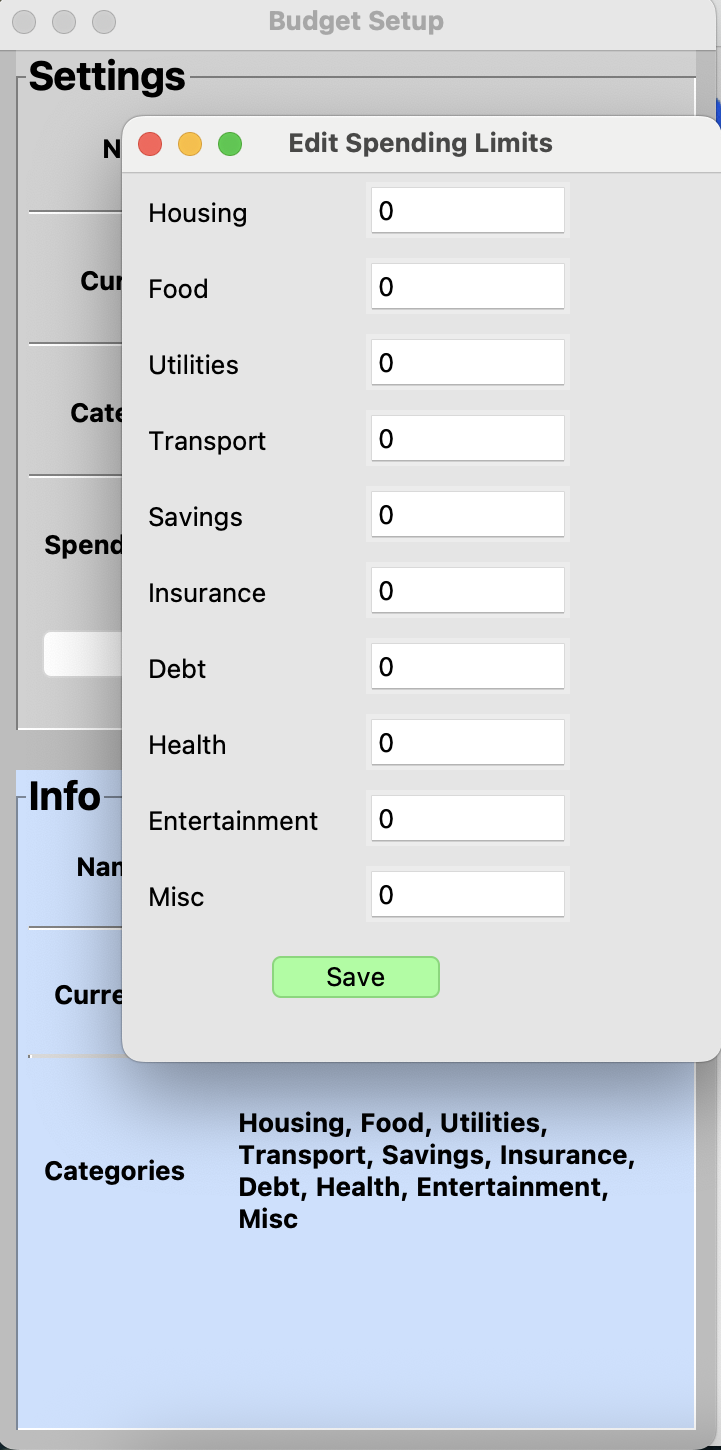 Editable Spending Limits
